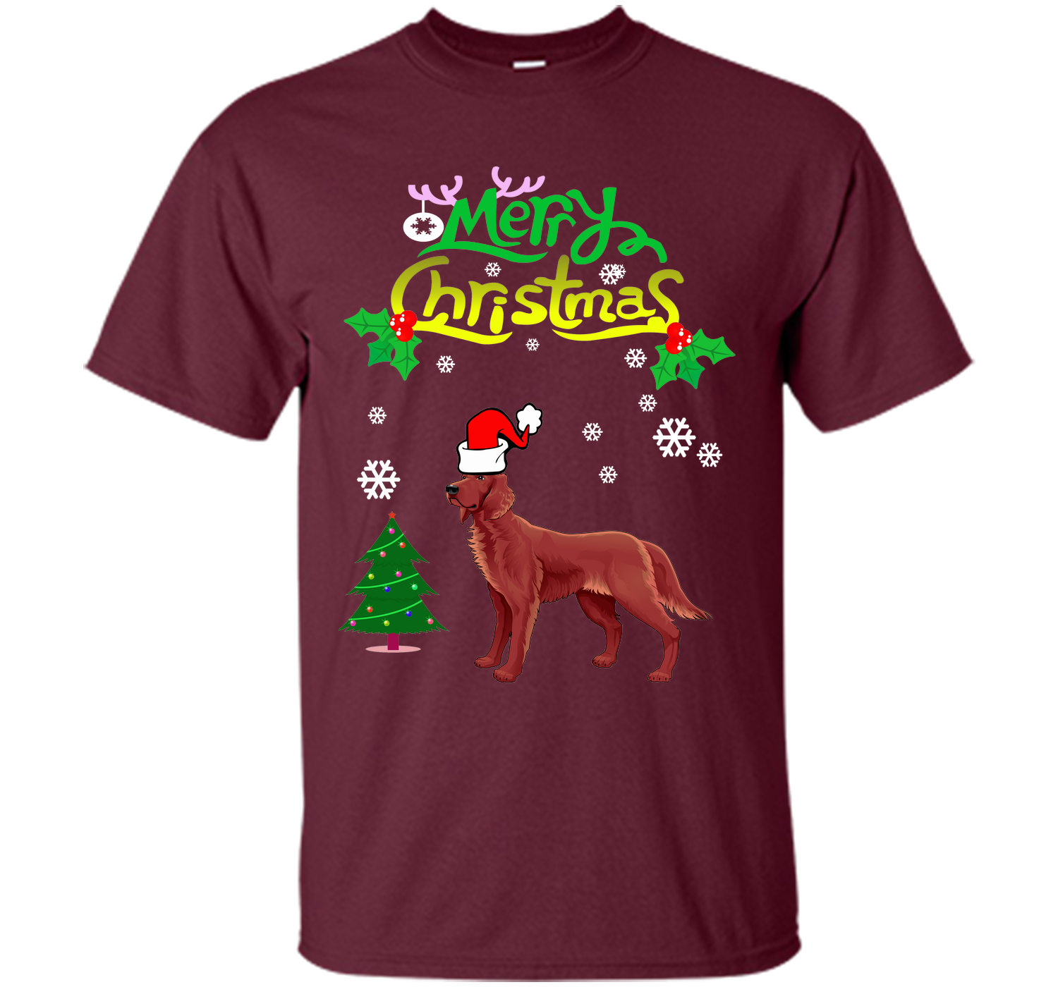 Merry christmas irish setter T Shirt