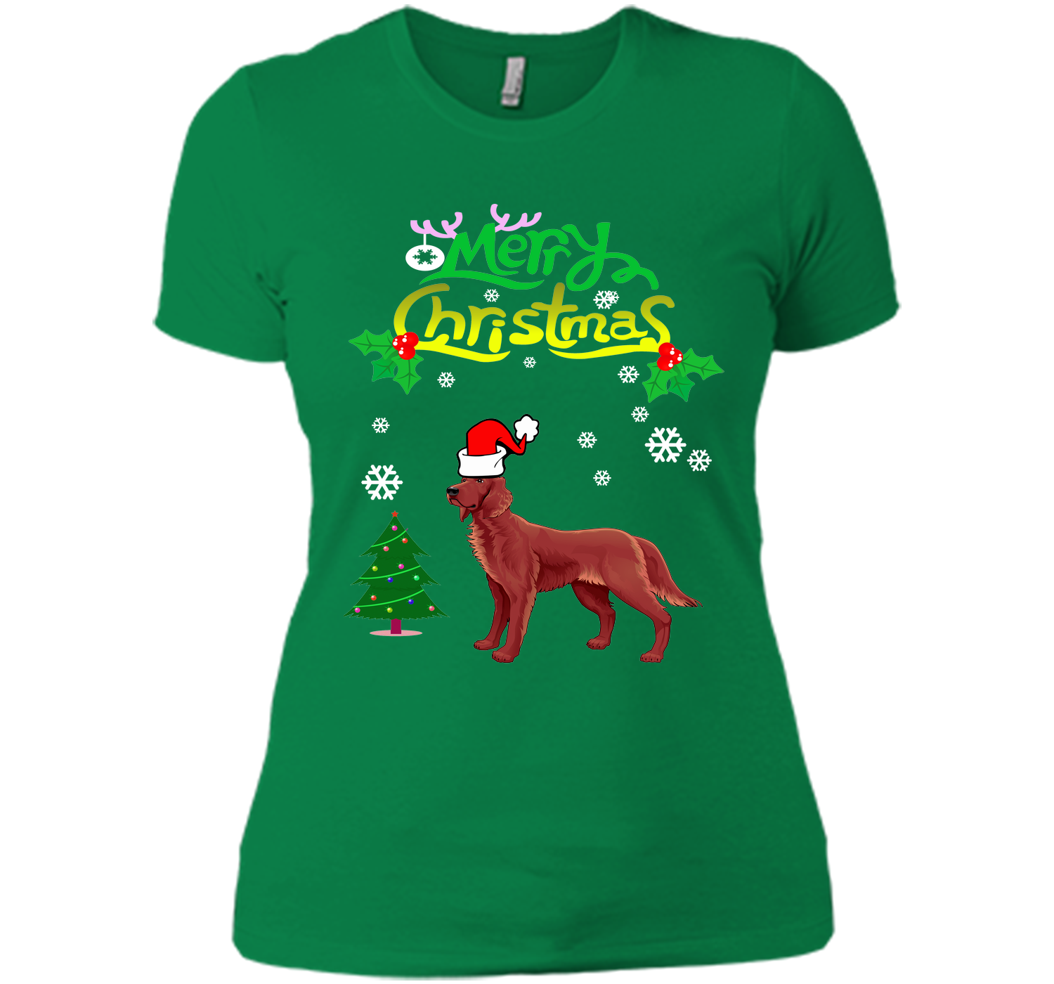 Merry christmas irish setter T Shirt