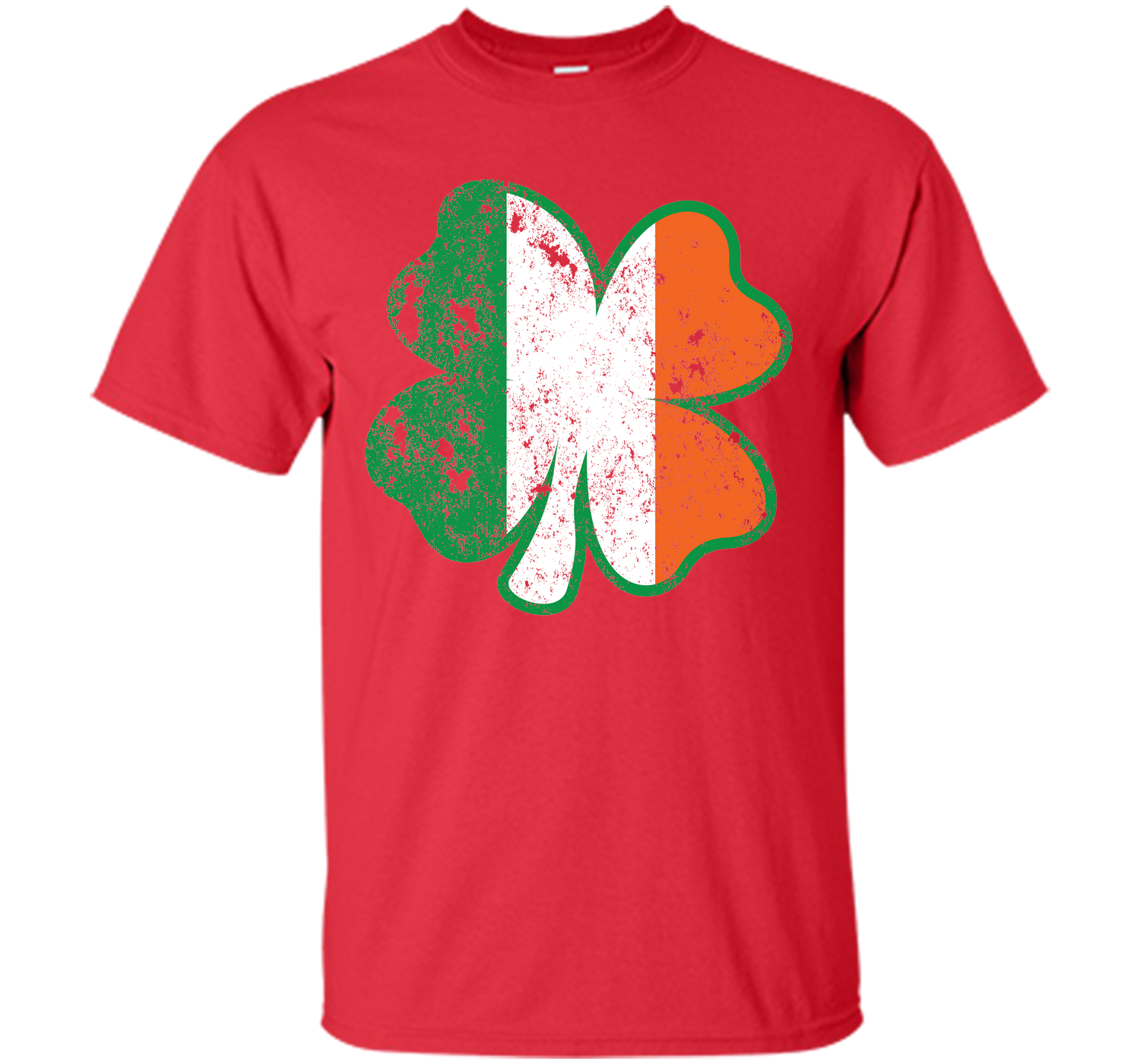Irish St Patricks Day Clover irish flag distressed T Shirt