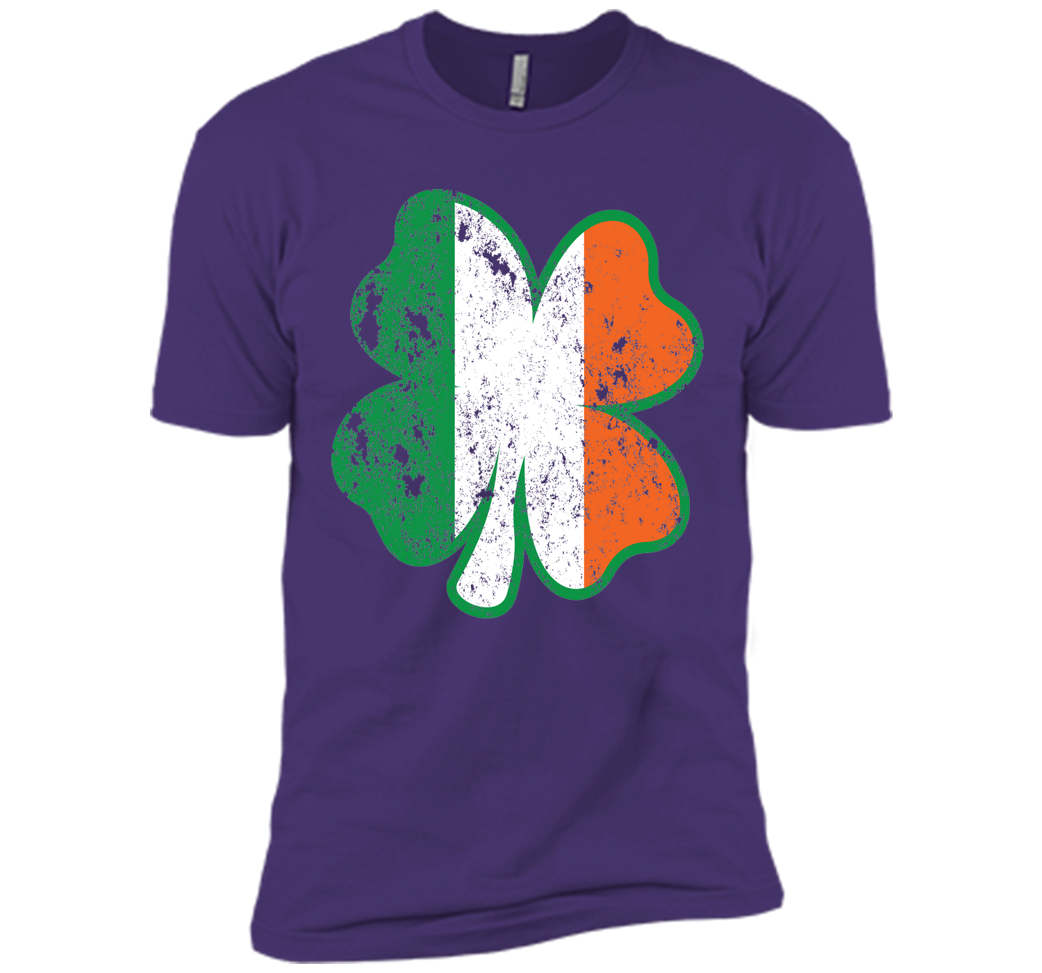 Irish St Patricks Day Clover irish flag distressed T Shirt