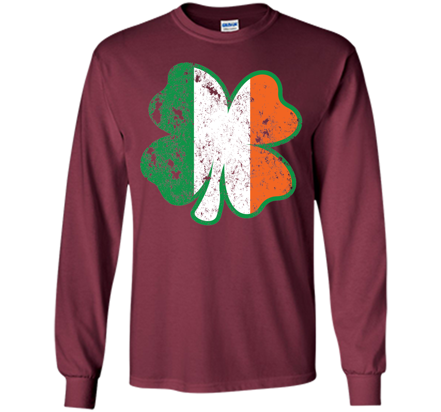 Irish St Patricks Day Clover irish flag distressed T Shirt