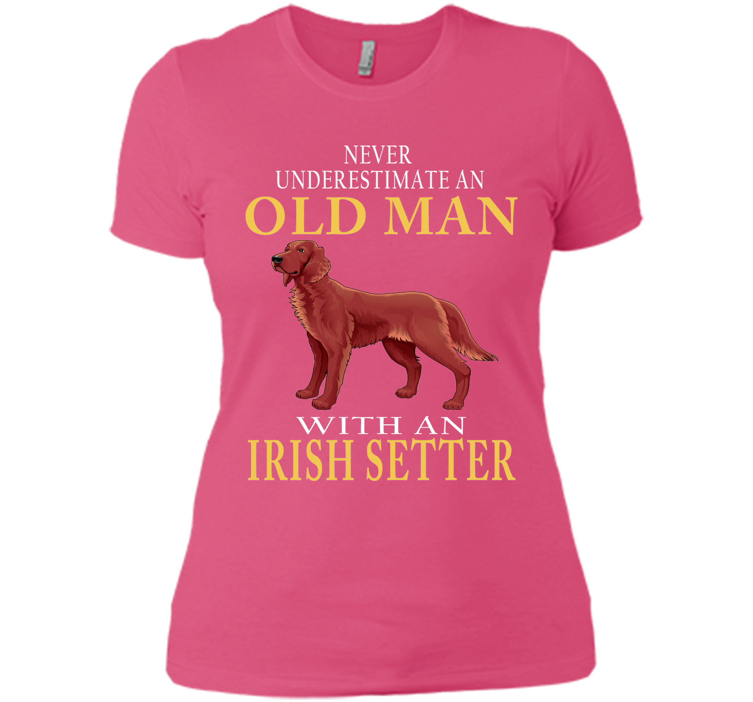 Never underestimate an old man with an irish sette T Shirt
