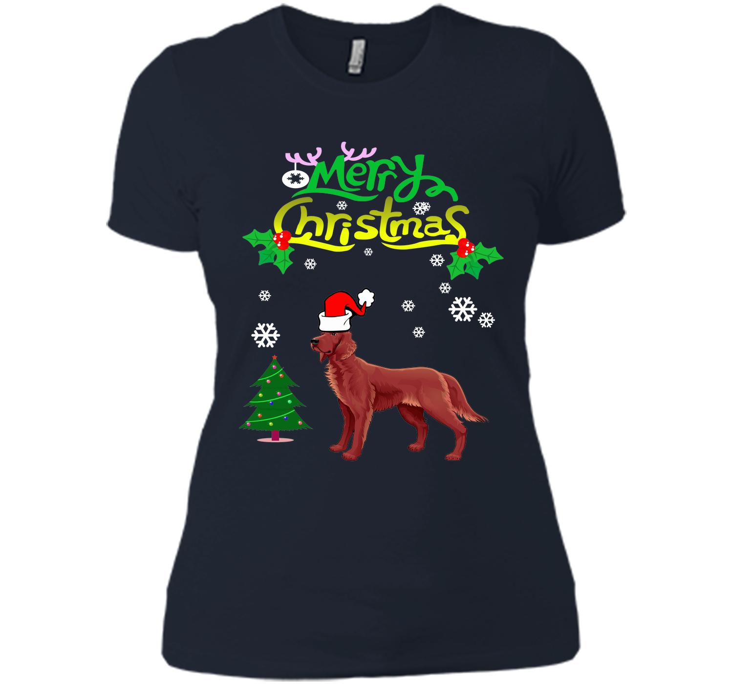 Merry christmas irish setter T Shirt