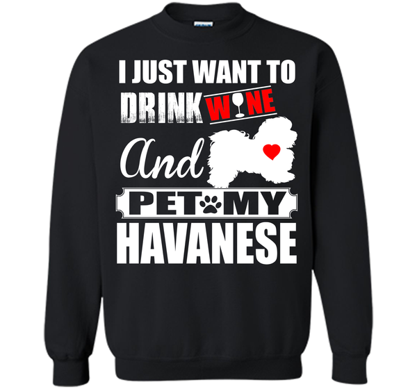 I just want to drink wine and pet my havanese T Shirt