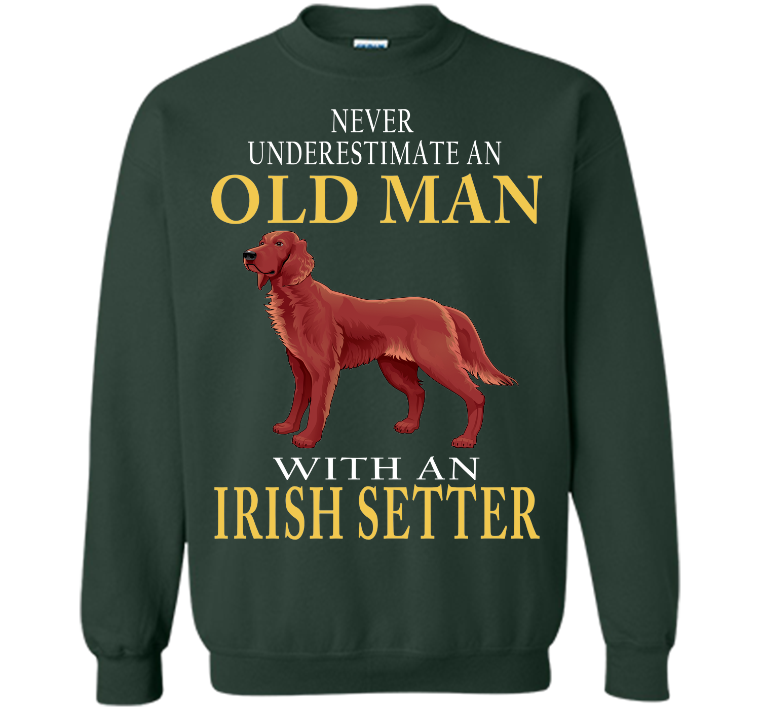 Never underestimate an old man with an irish sette T Shirt