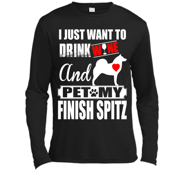 I just want to drink wine and pet my finish spitz T Shirt