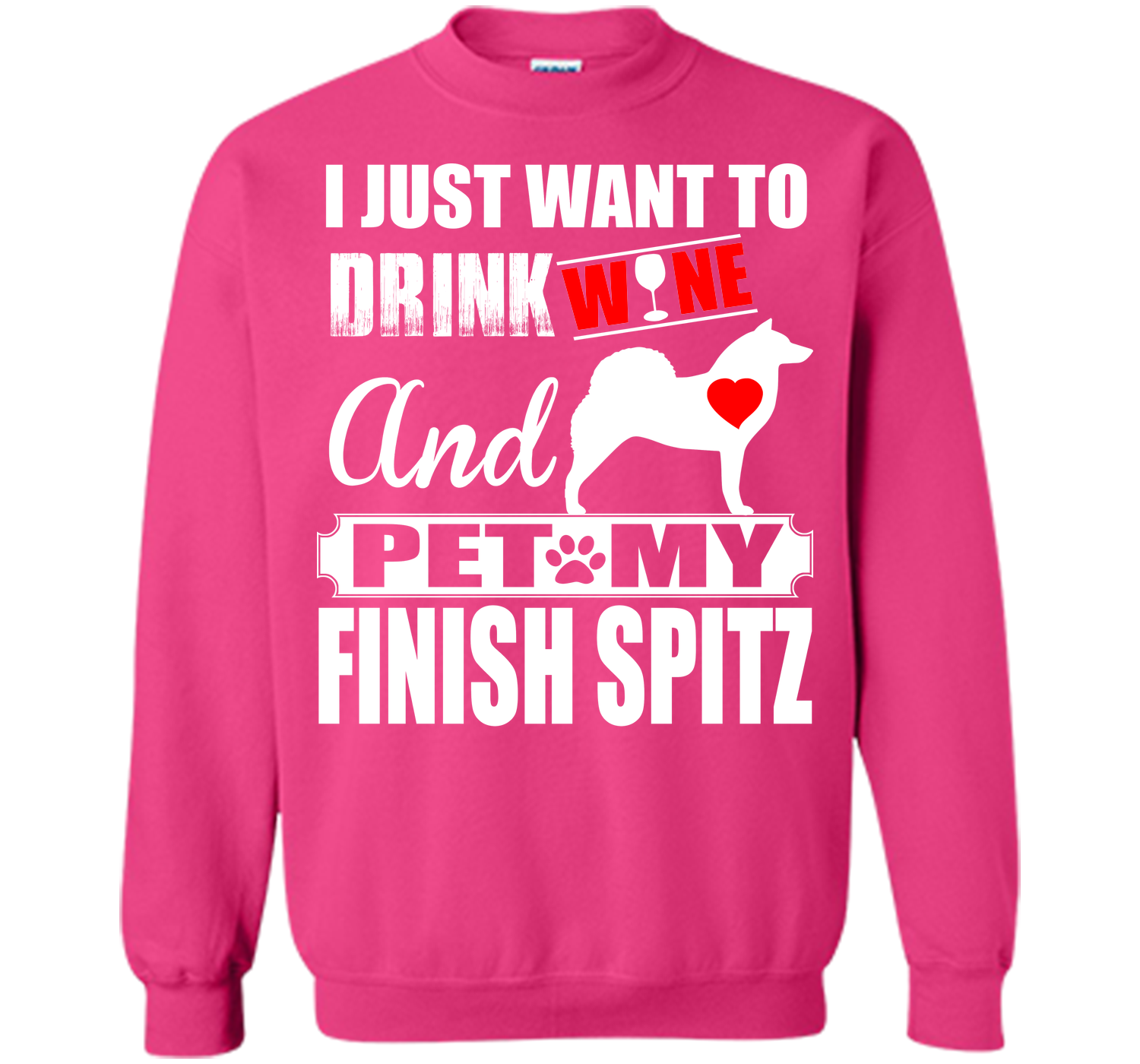 I just want to drink wine and pet my finish spitz T Shirt