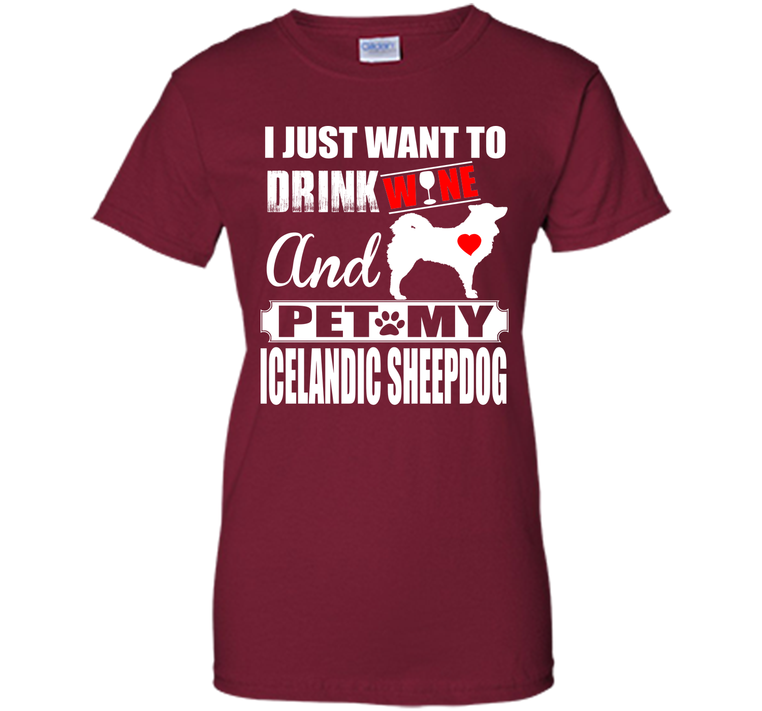 I just want to drink wine and pet my icelandic she T Shirt