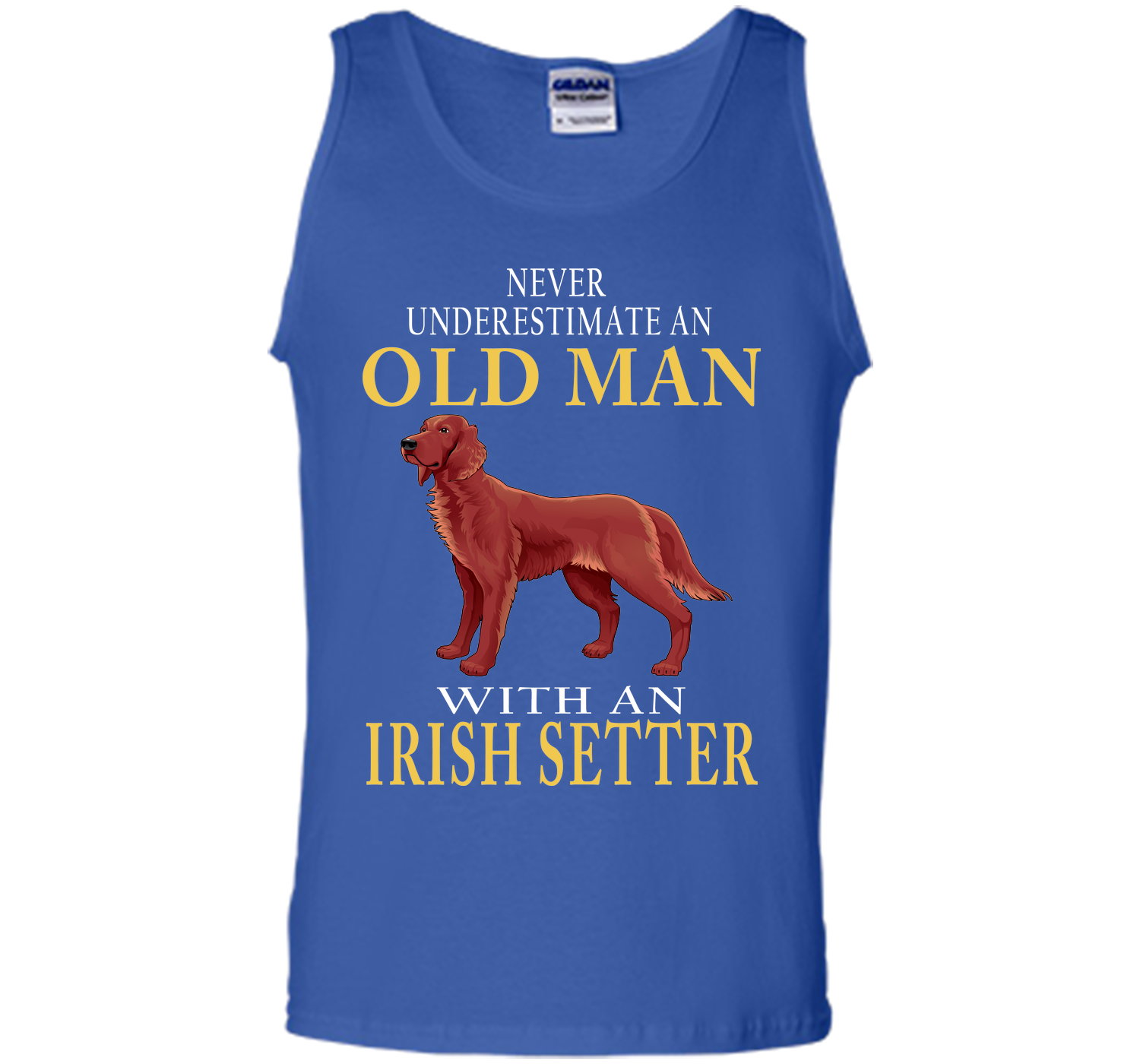 Never underestimate an old man with an irish sette T Shirt