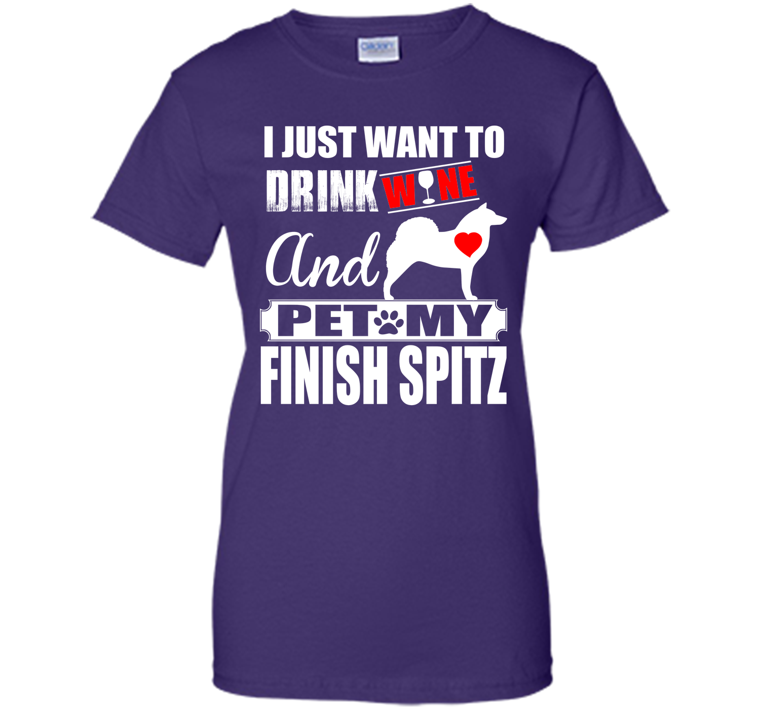 I just want to drink wine and pet my finish spitz T Shirt
