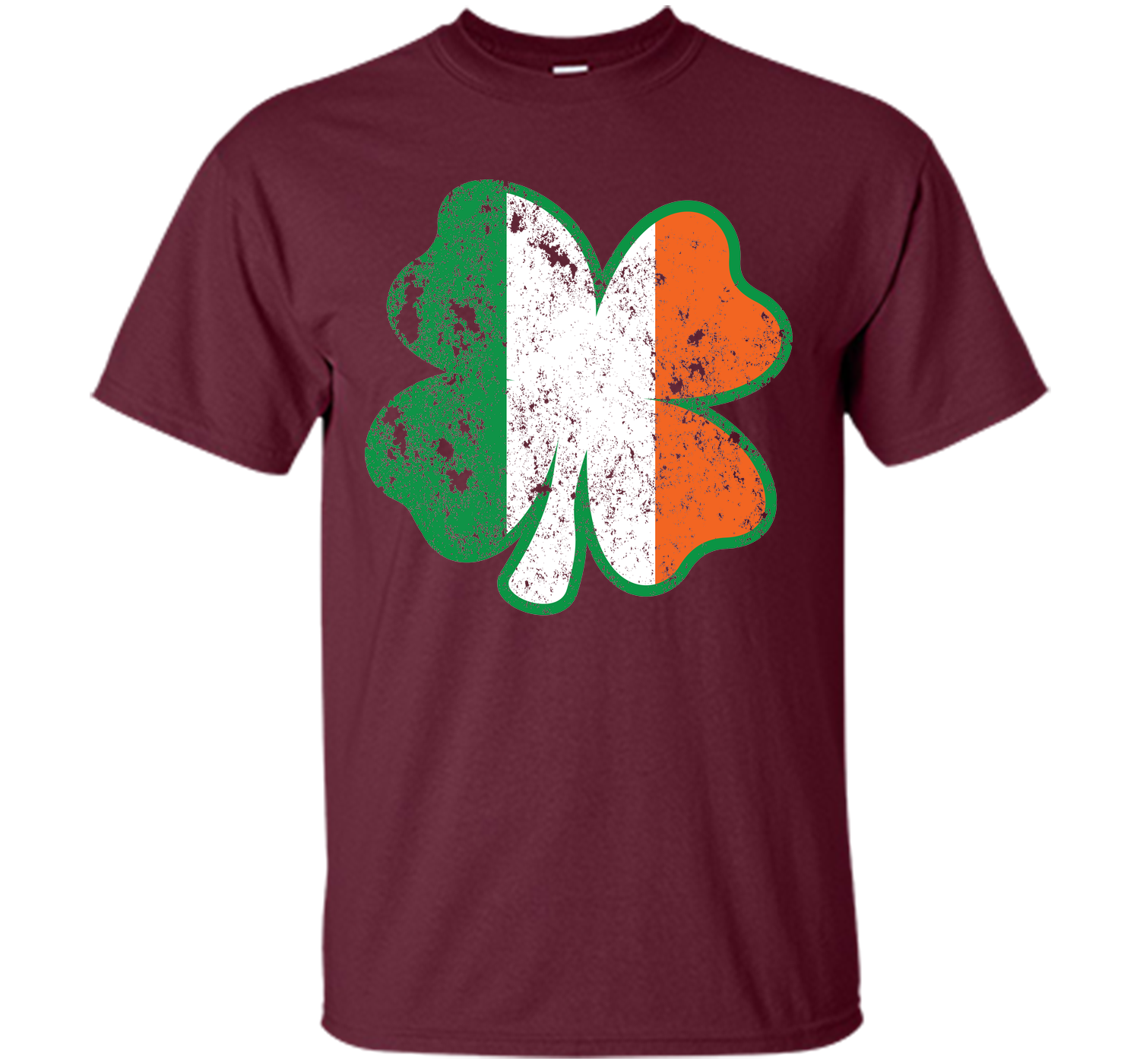 Irish St Patricks Day Clover irish flag distressed T Shirt