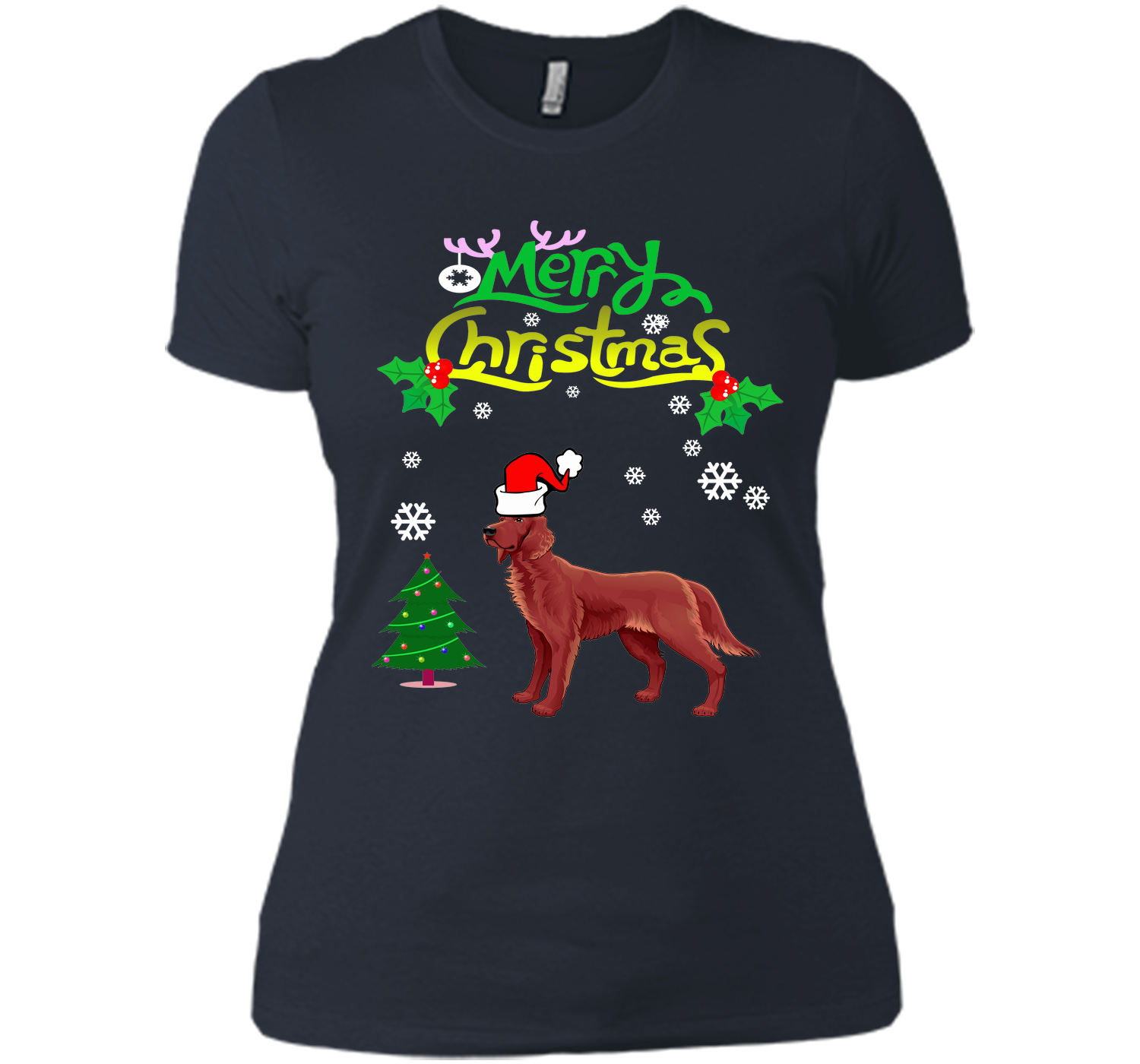 Merry christmas irish setter T Shirt