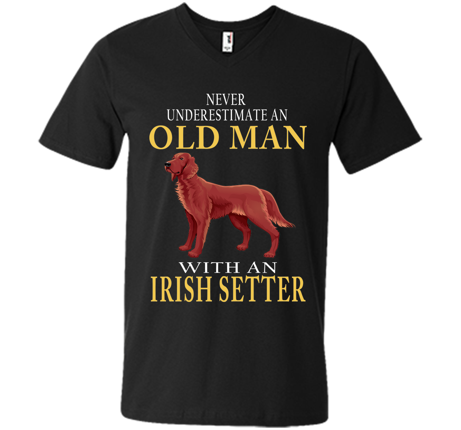 Never underestimate an old man with an irish sette T Shirt