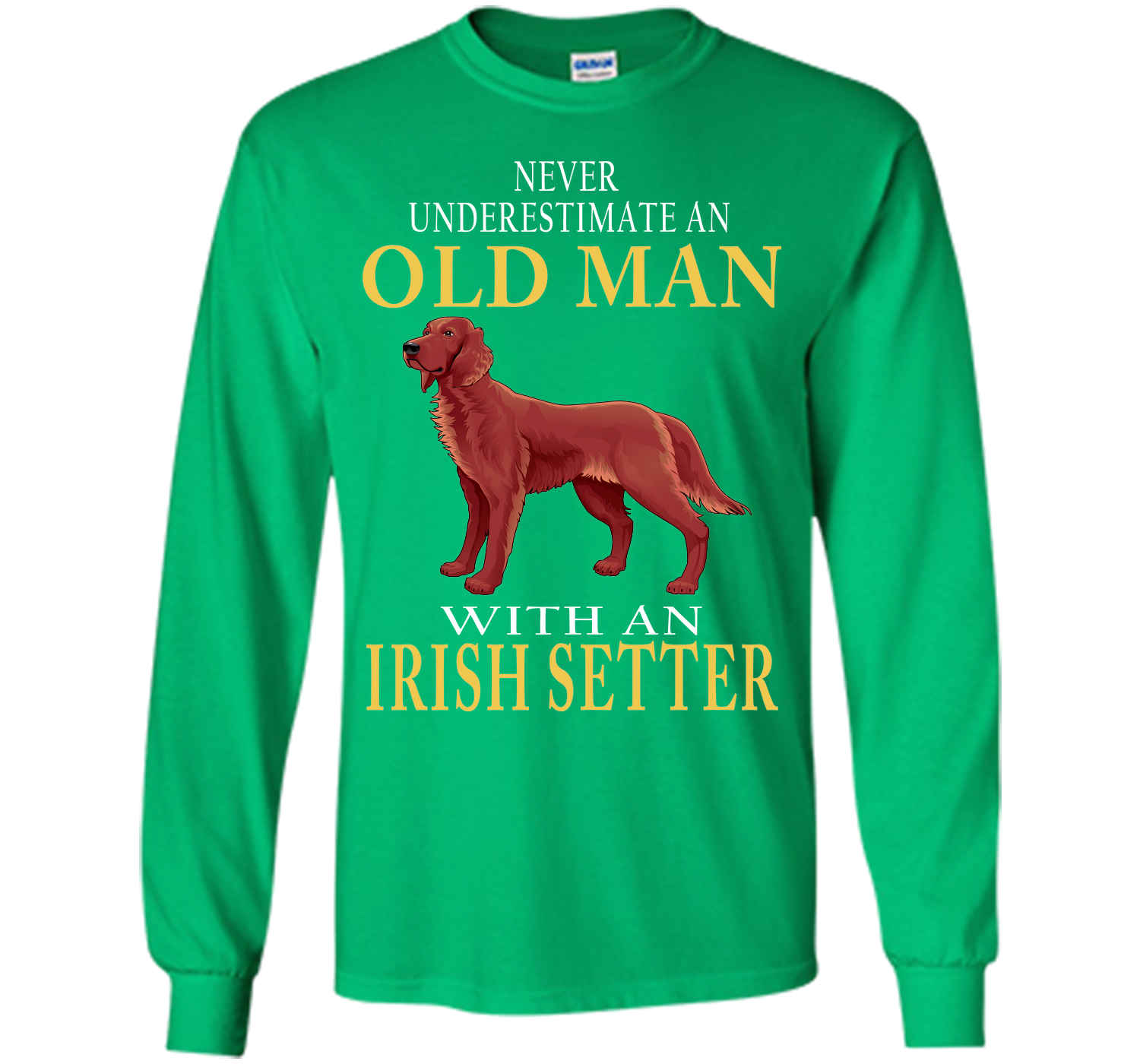 Never underestimate an old man with an irish sette T Shirt