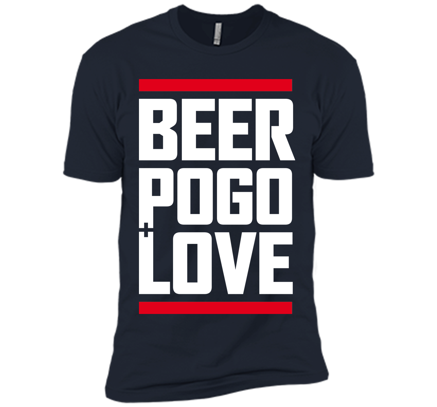 Beer pogo and love black T Shirt