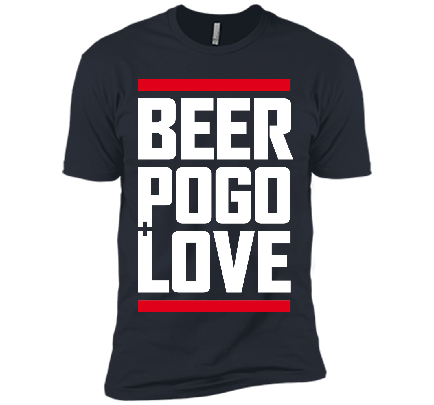 Beer pogo and love black T Shirt