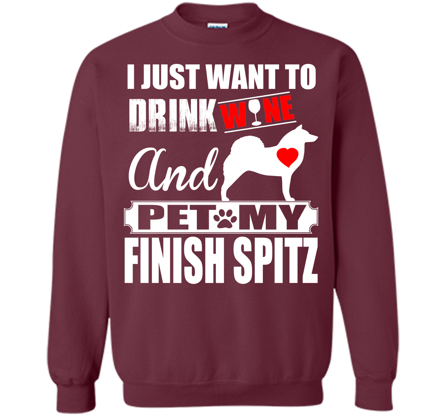 I just want to drink wine and pet my finish spitz T Shirt