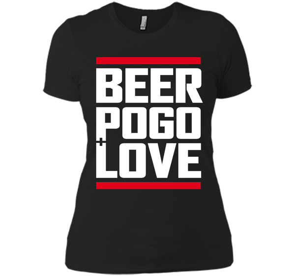 Beer pogo and love black T Shirt