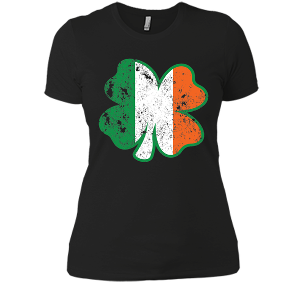 Irish St Patricks Day Clover irish flag distressed T Shirt