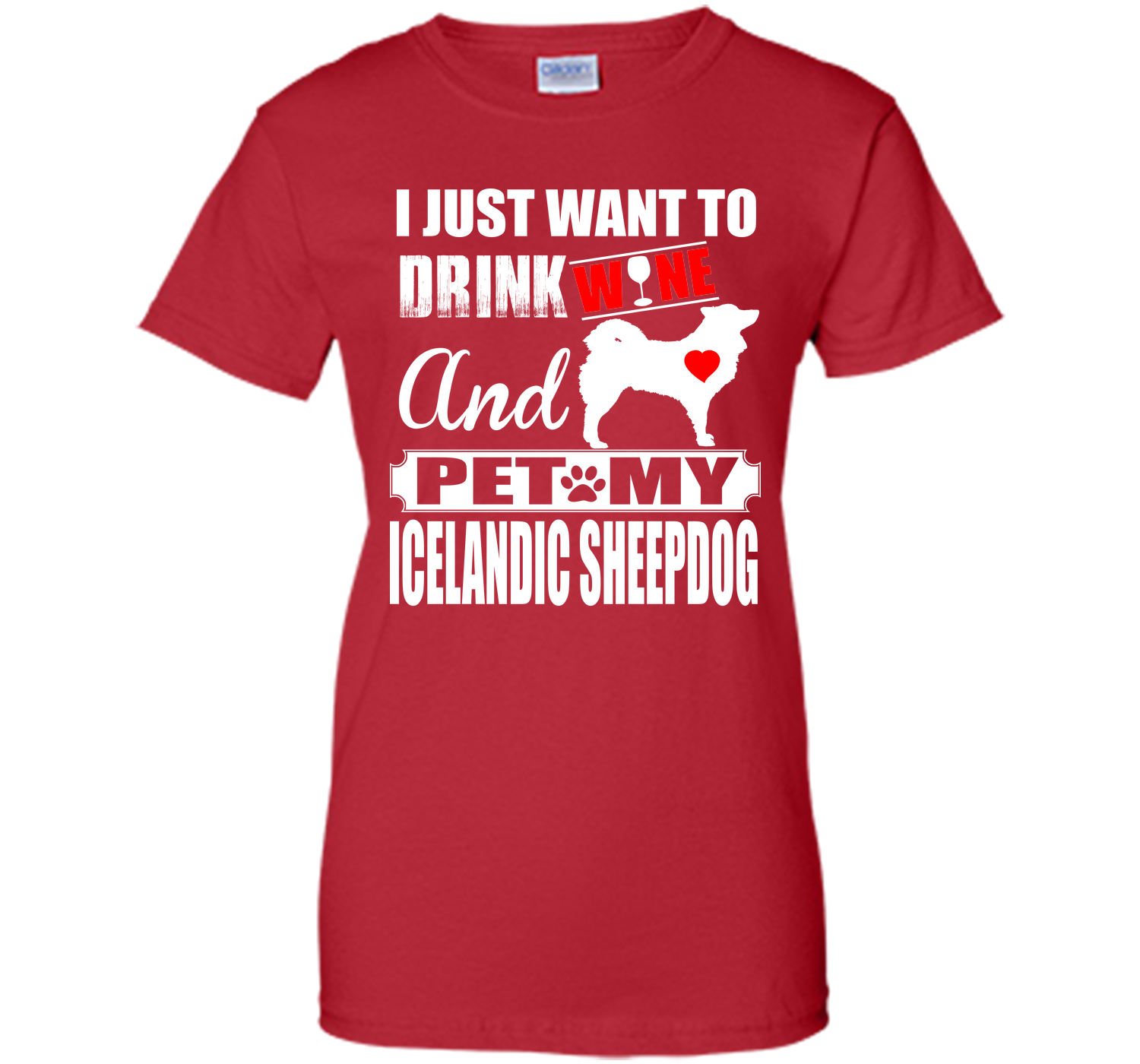 I just want to drink wine and pet my icelandic she T Shirt