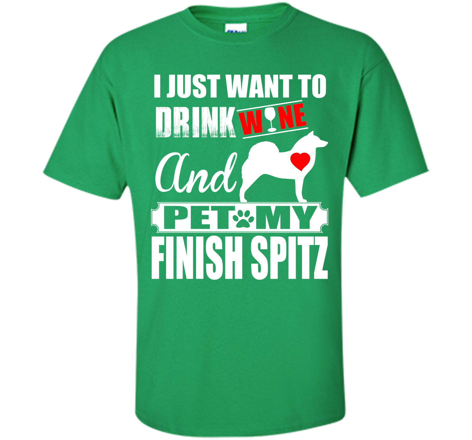 I just want to drink wine and pet my finish spitz T Shirt