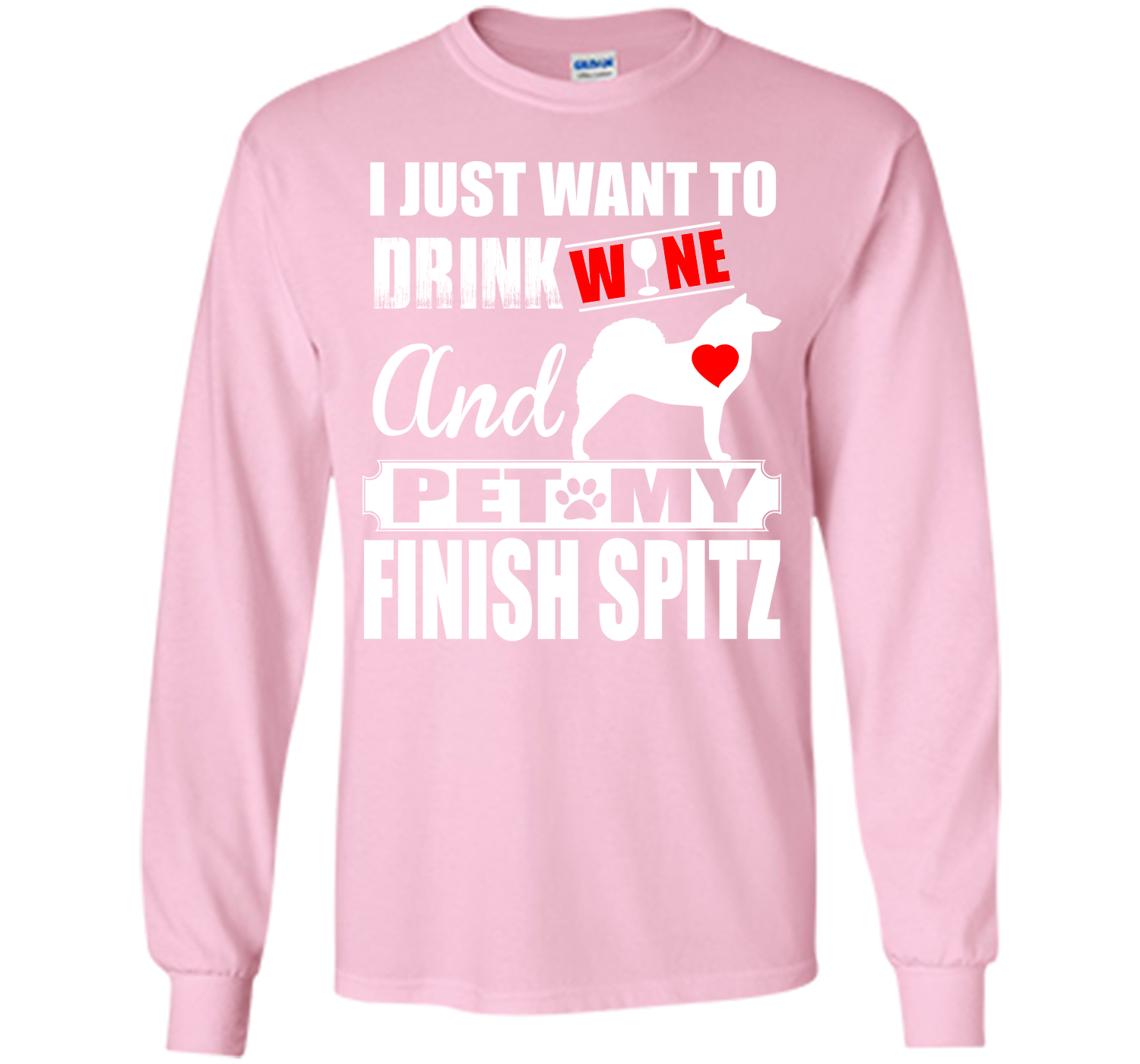 I just want to drink wine and pet my finish spitz T Shirt