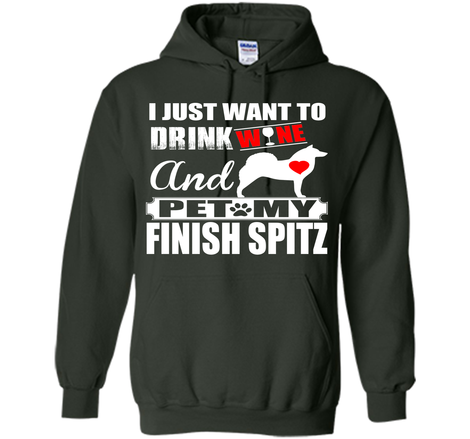 I just want to drink wine and pet my finish spitz T Shirt
