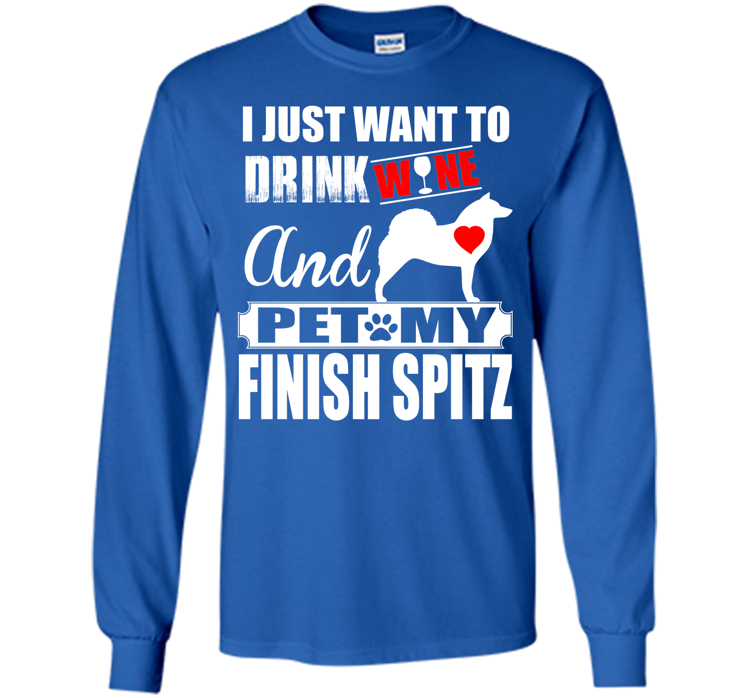 I just want to drink wine and pet my finish spitz T Shirt