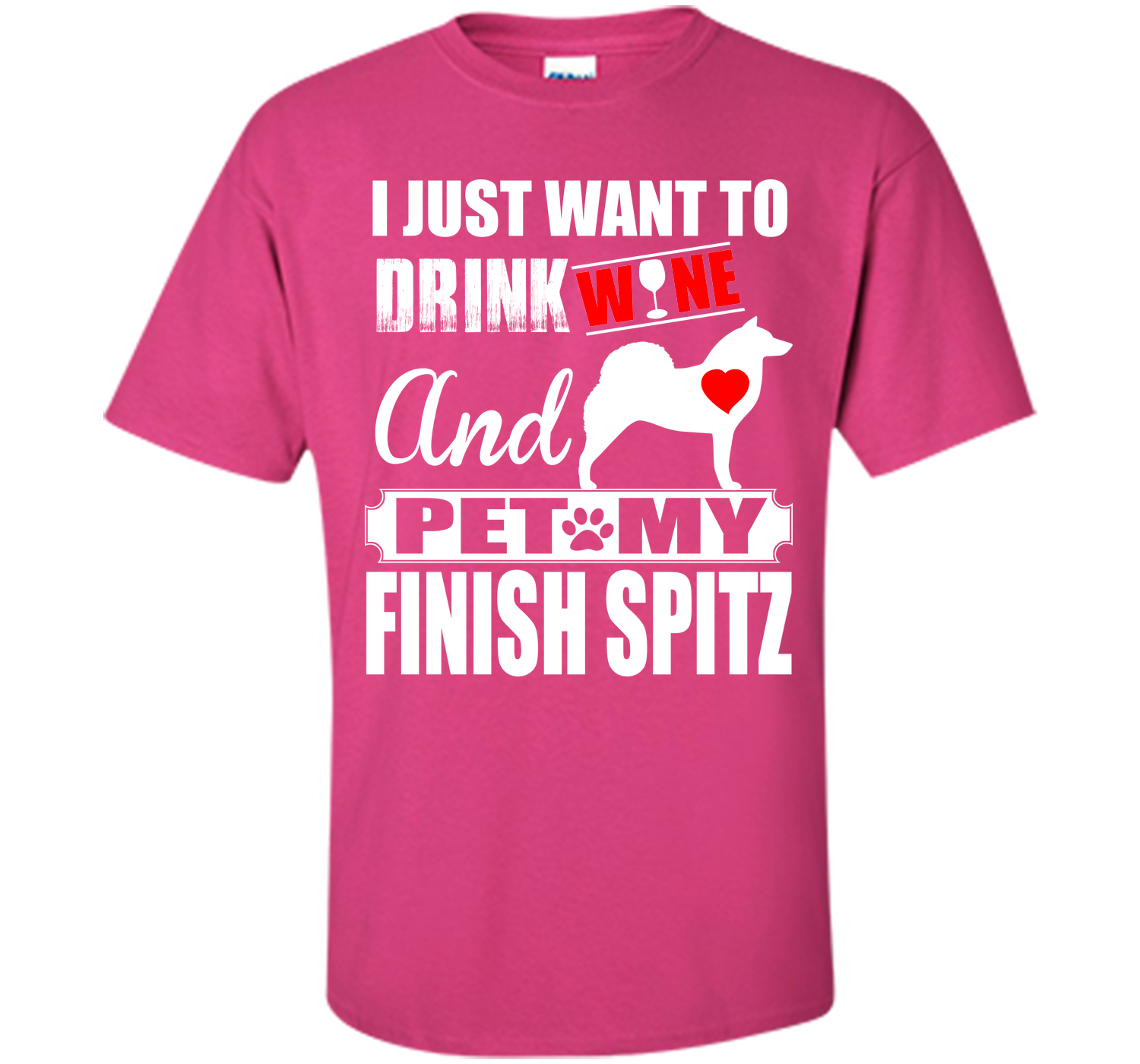 I just want to drink wine and pet my finish spitz T Shirt
