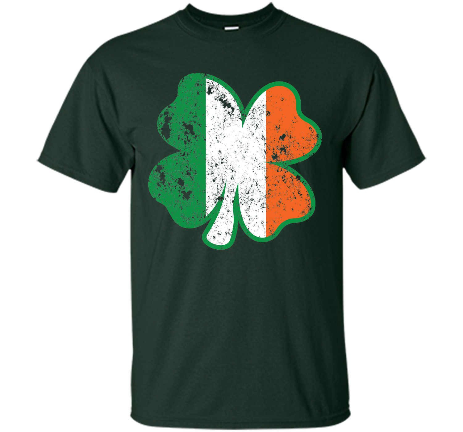 Irish St Patricks Day Clover irish flag distressed T Shirt