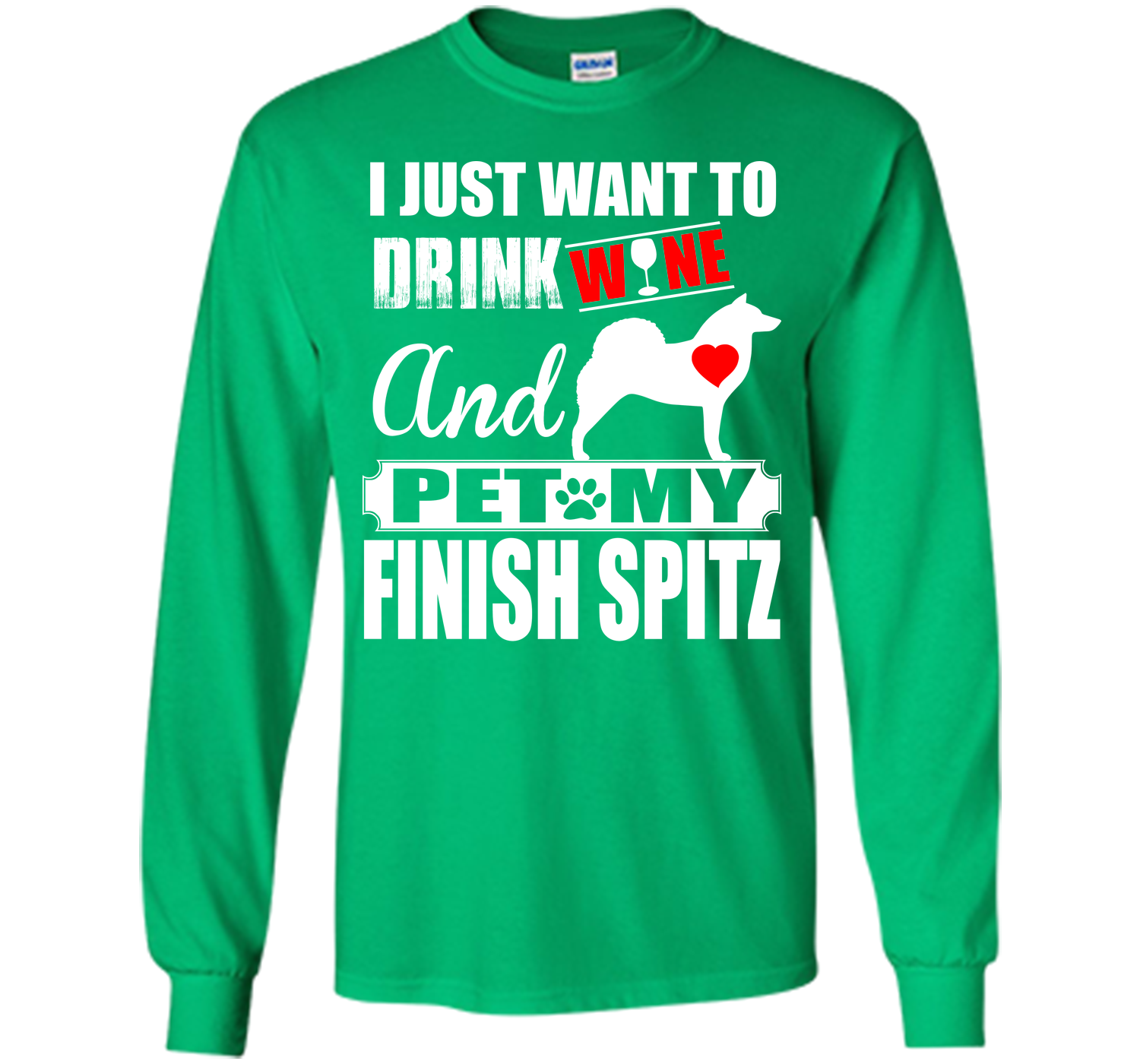 I just want to drink wine and pet my finish spitz T Shirt