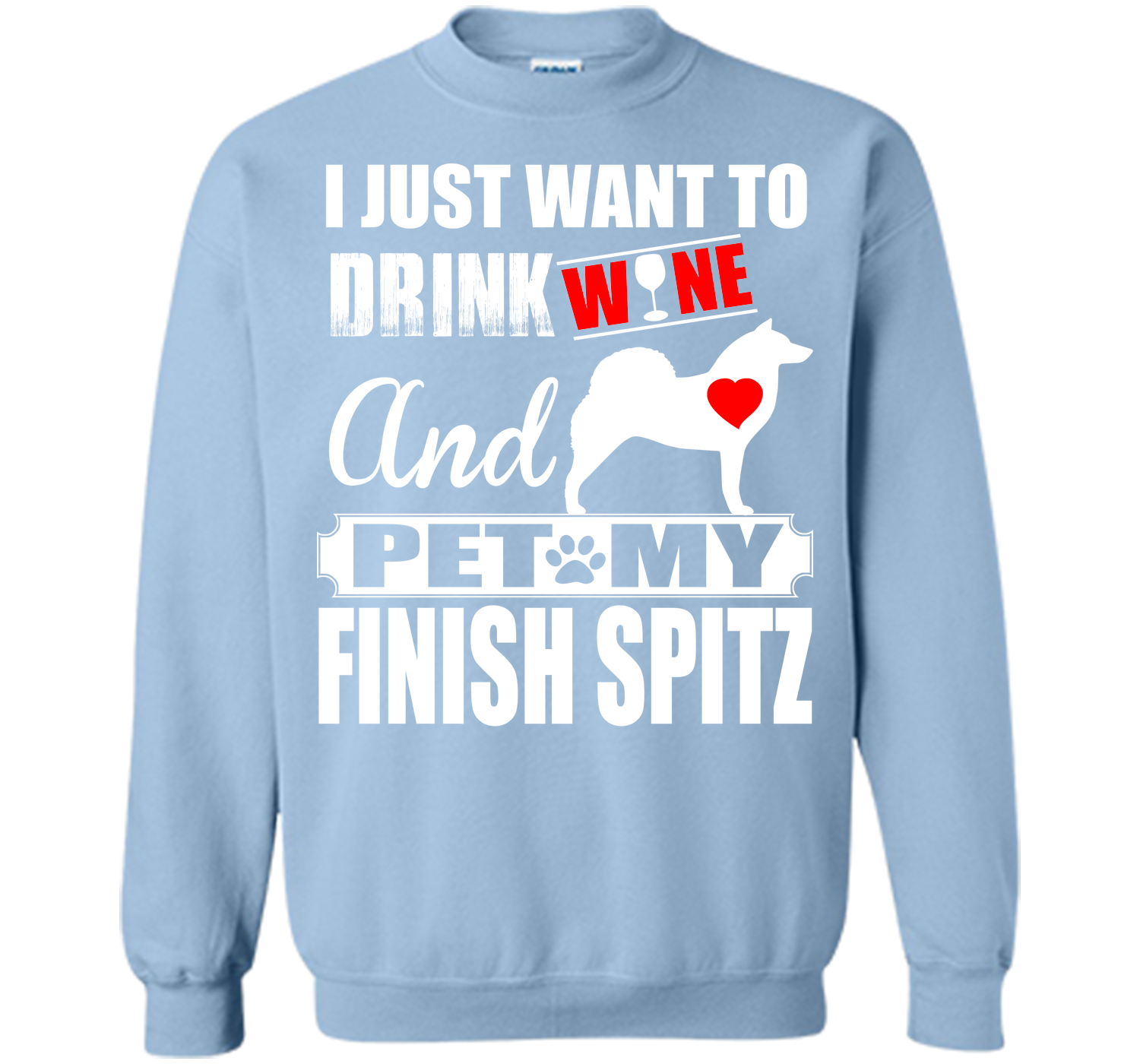 I just want to drink wine and pet my finish spitz T Shirt