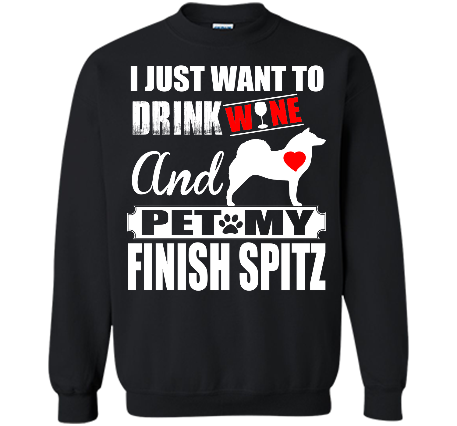 I just want to drink wine and pet my finish spitz T Shirt