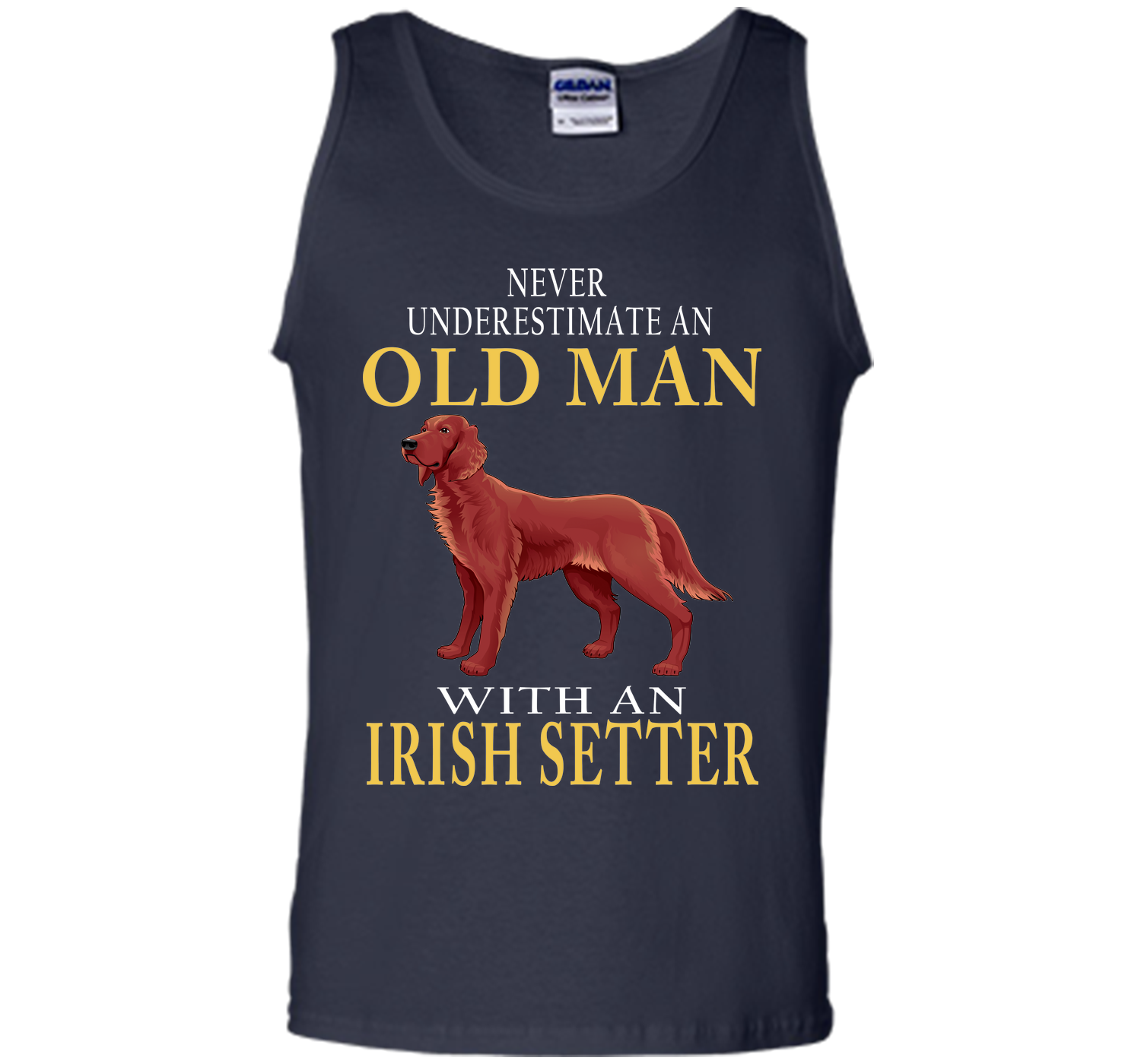 Never underestimate an old man with an irish sette T Shirt