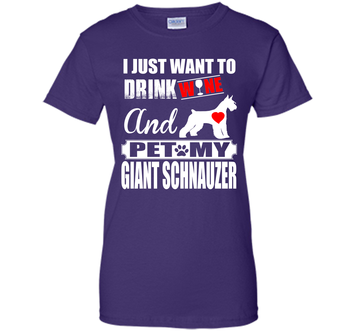 I just want to drink wine and pet my giant schnauz T Shirt