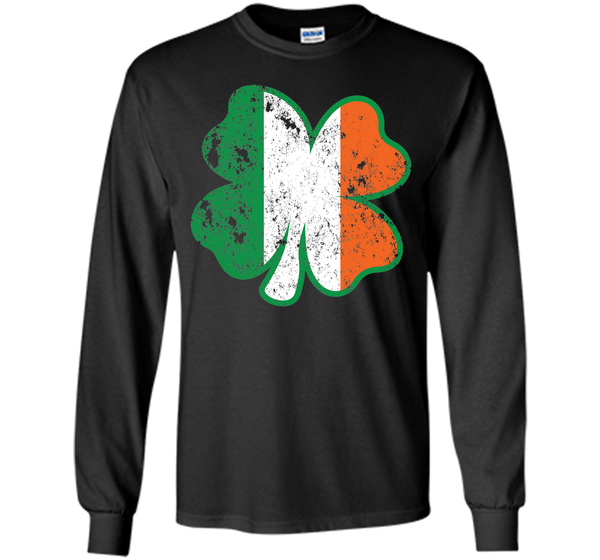 Irish St Patricks Day Clover irish flag distressed T Shirt