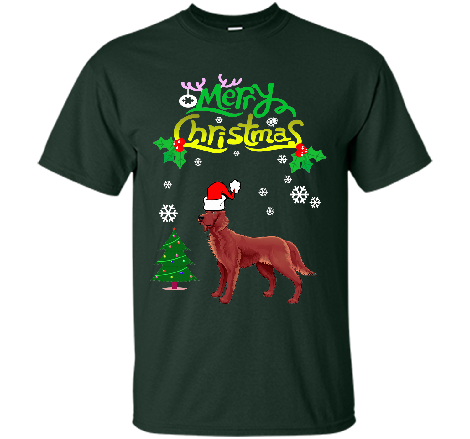 Merry christmas irish setter T Shirt