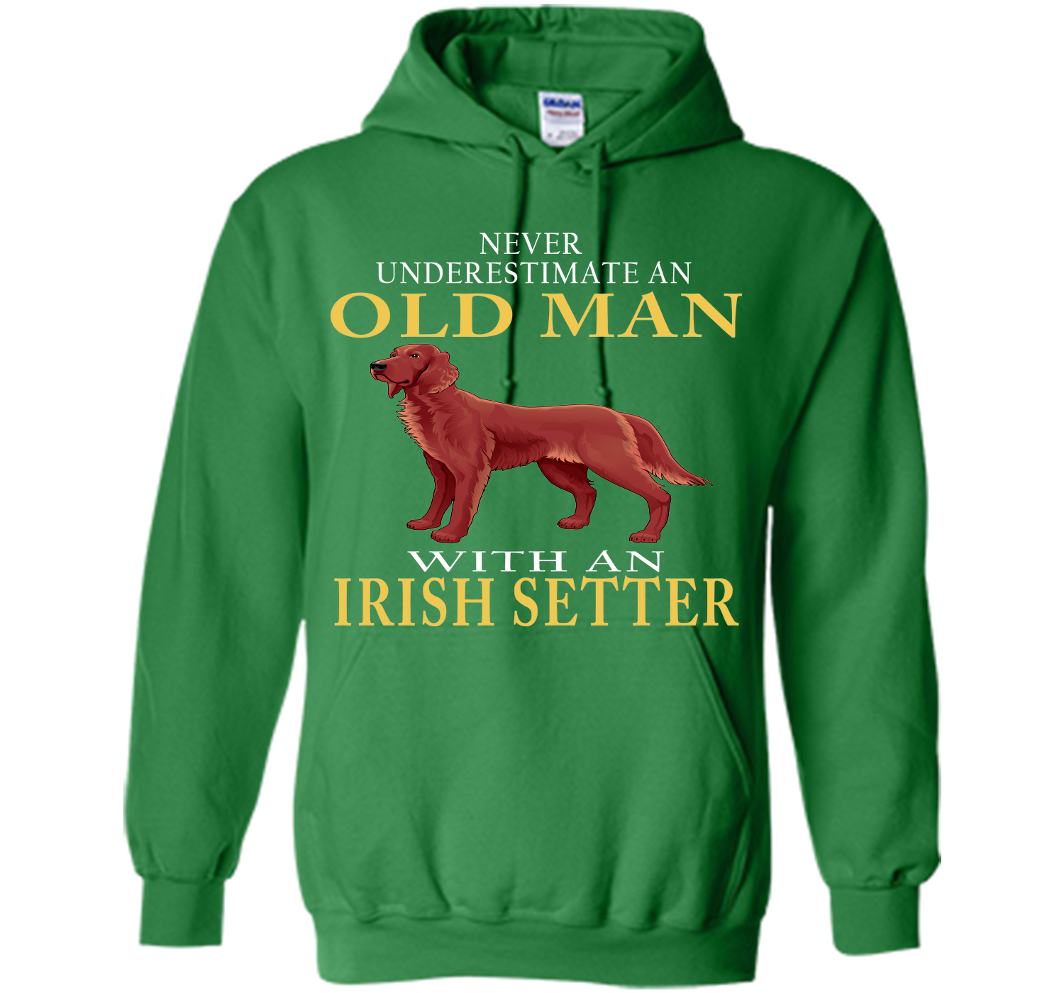 Never underestimate an old man with an irish sette T Shirt