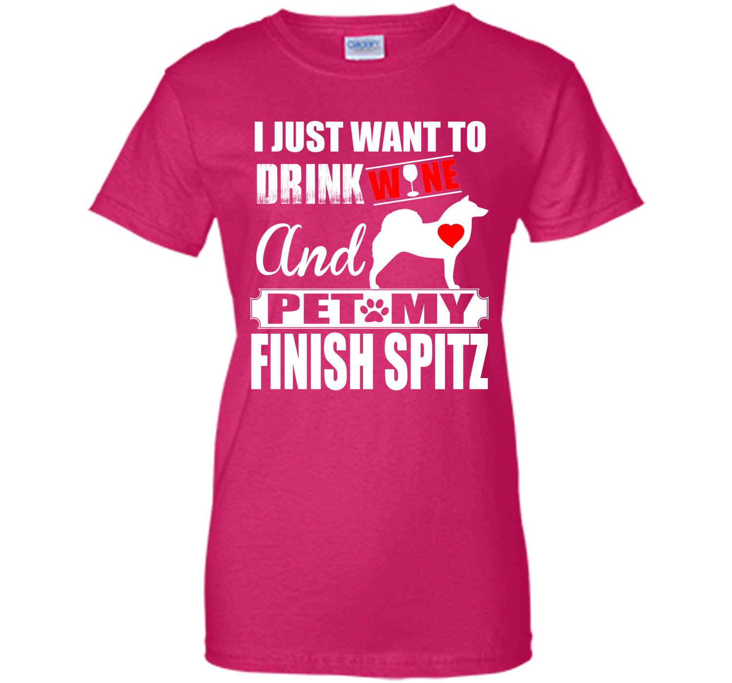 I just want to drink wine and pet my finish spitz T Shirt
