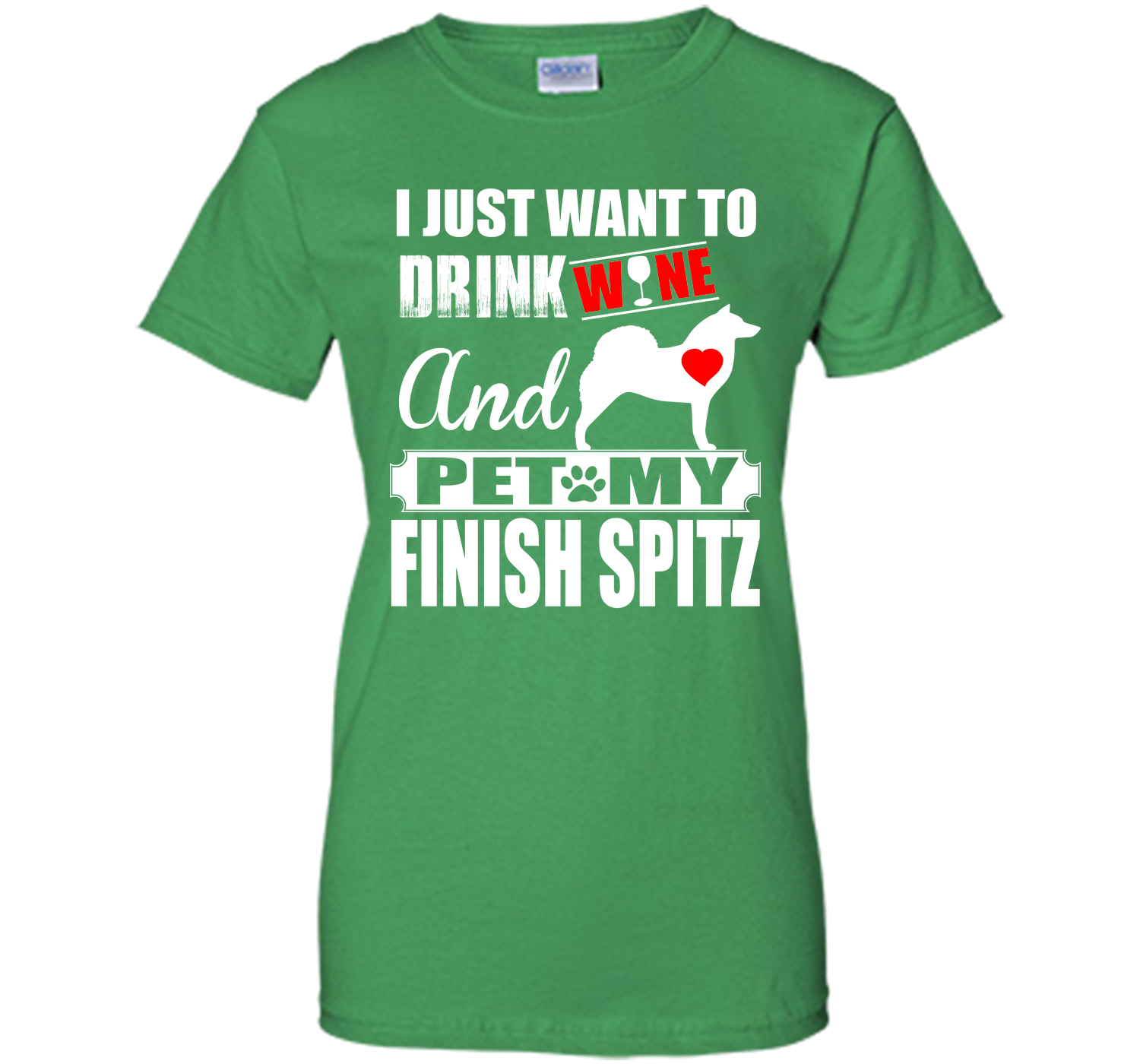 I just want to drink wine and pet my finish spitz T Shirt