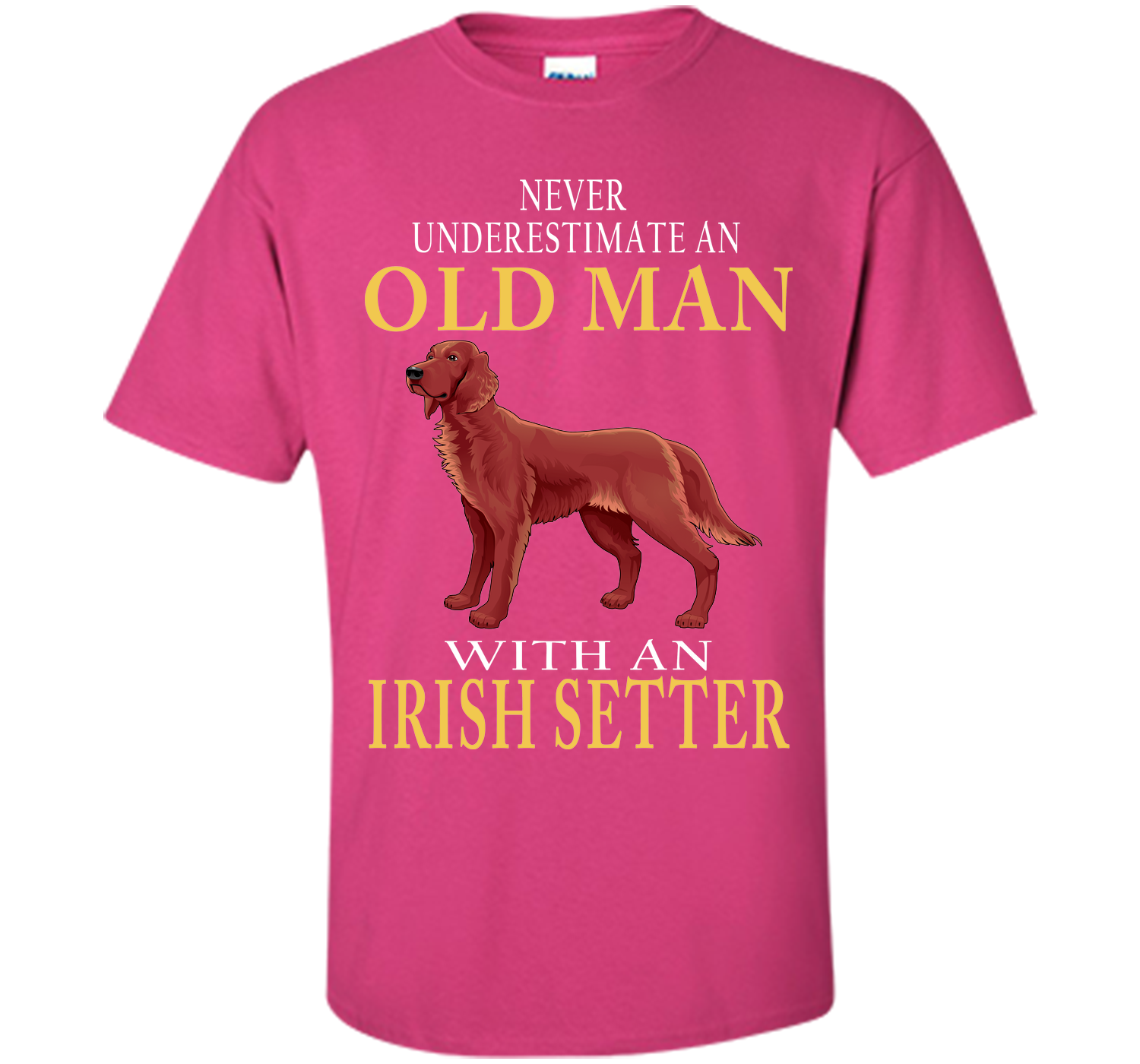 Never underestimate an old man with an irish sette T Shirt