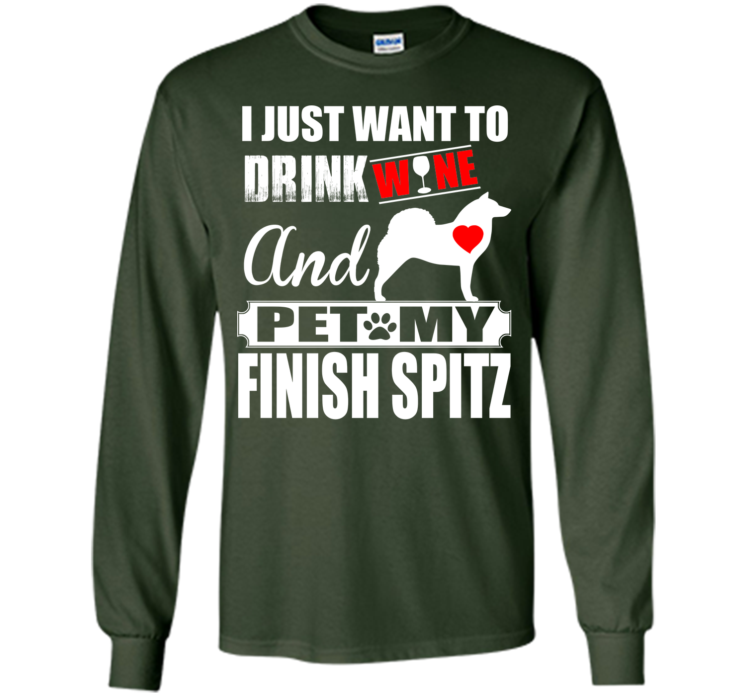 I just want to drink wine and pet my finish spitz T Shirt