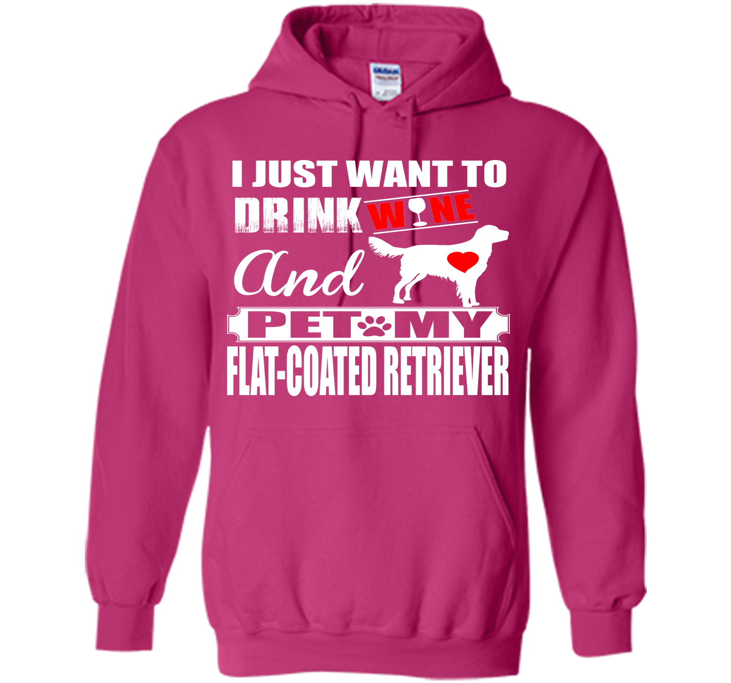 I just want to drink wine and pet my flat coated r T Shirt