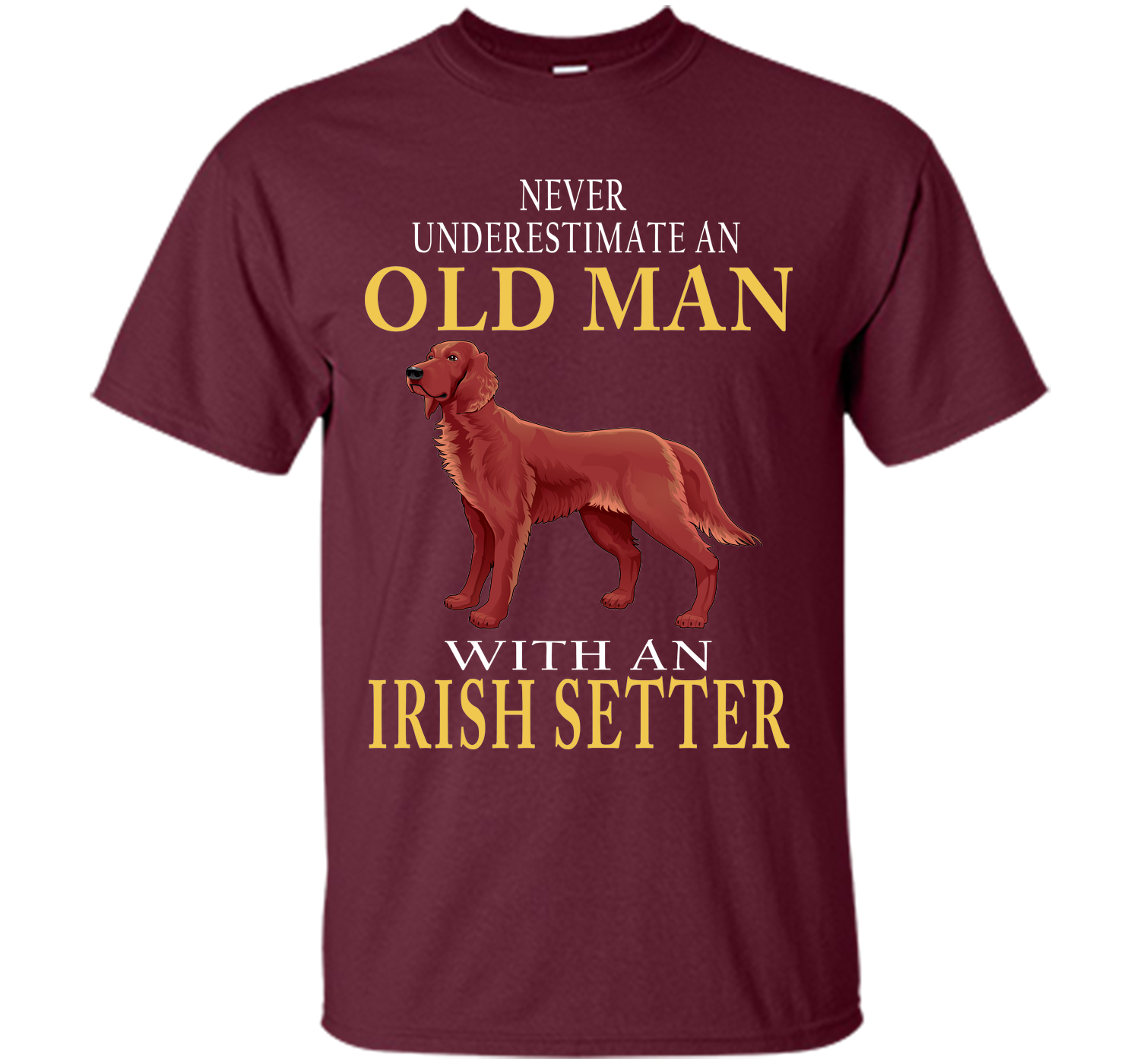 Never underestimate an old man with an irish sette T Shirt