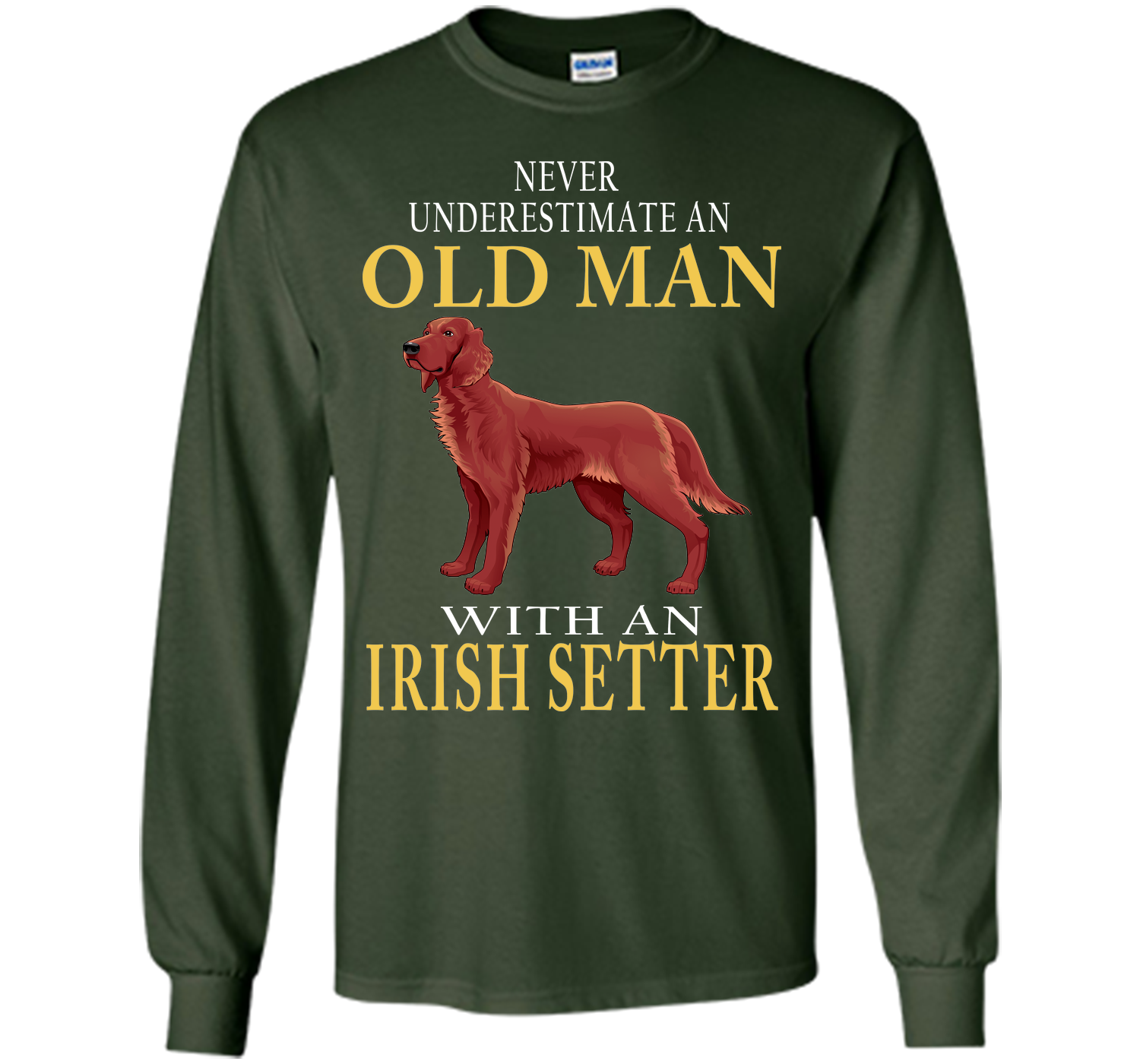 Never underestimate an old man with an irish sette T Shirt