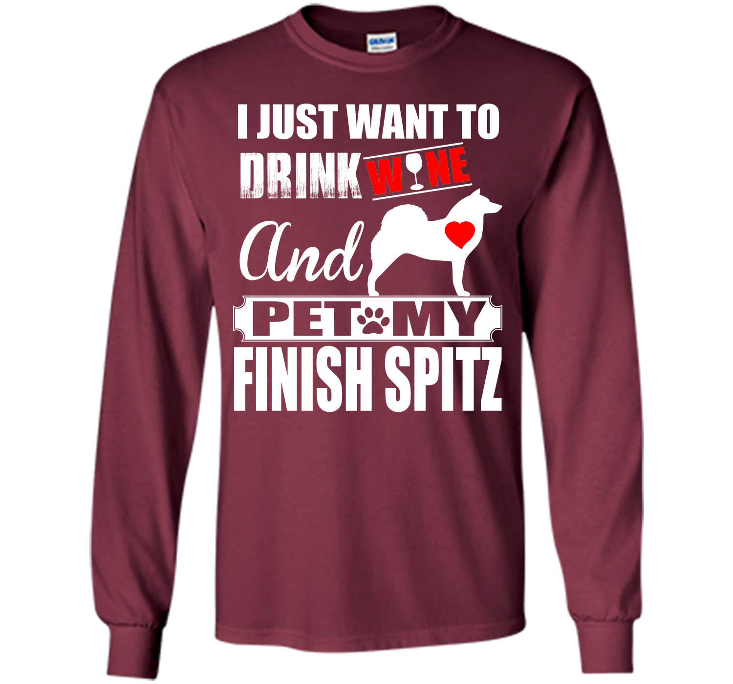 I just want to drink wine and pet my finish spitz T Shirt