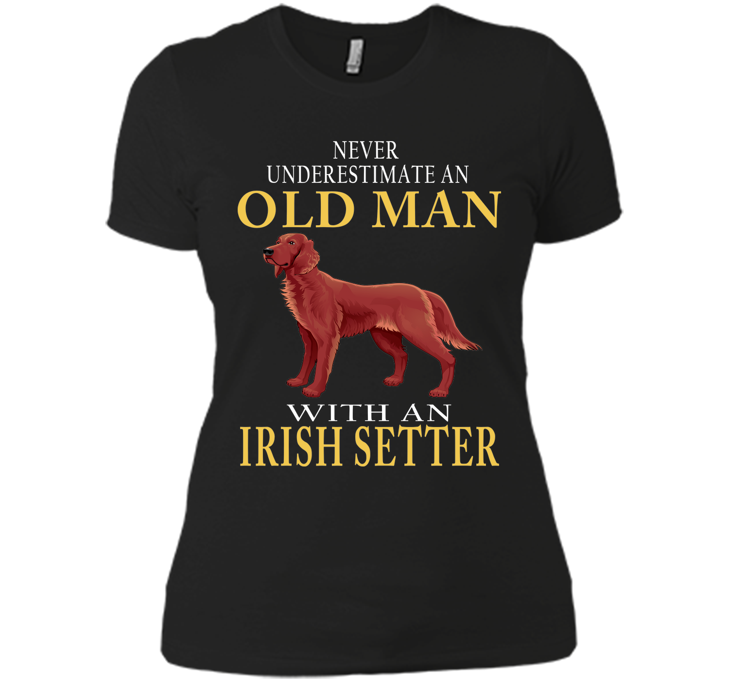 Never underestimate an old man with an irish sette T Shirt