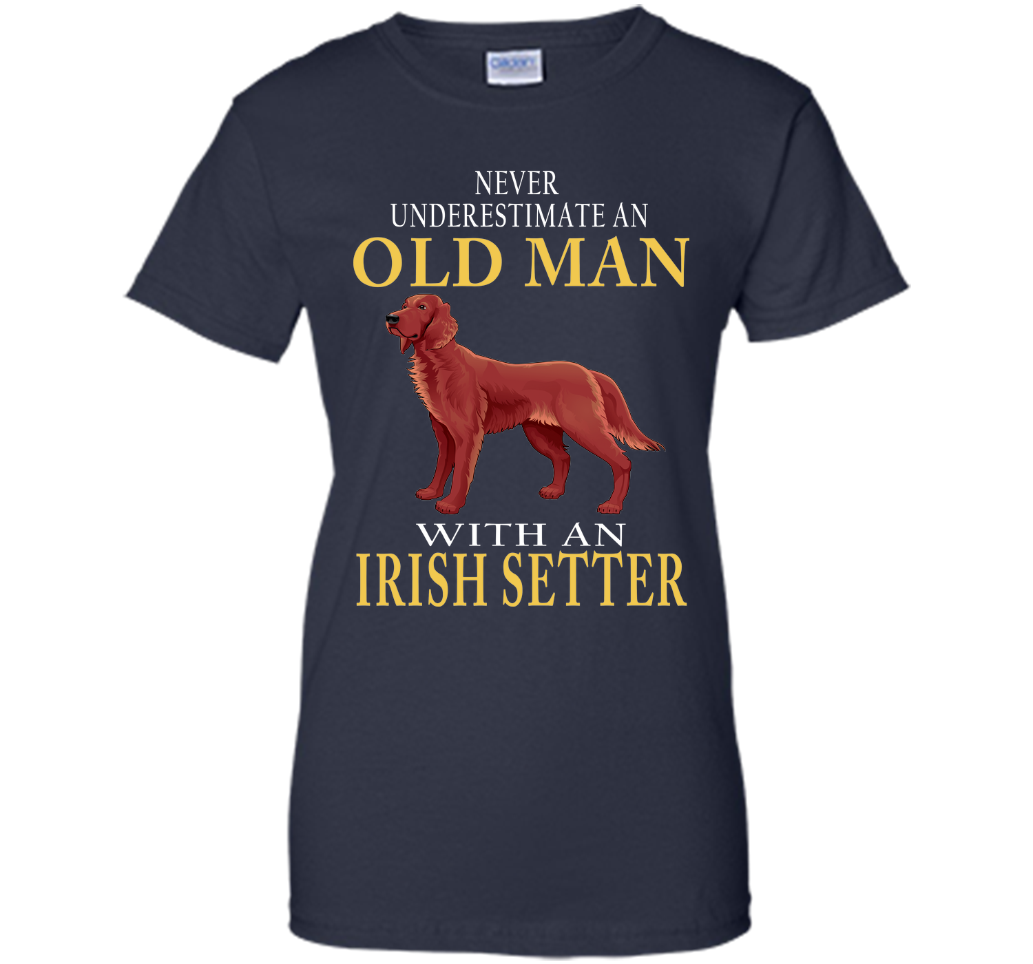 Never underestimate an old man with an irish sette T Shirt