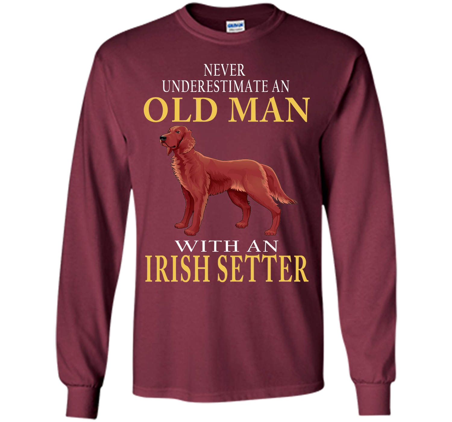 Never underestimate an old man with an irish sette T Shirt