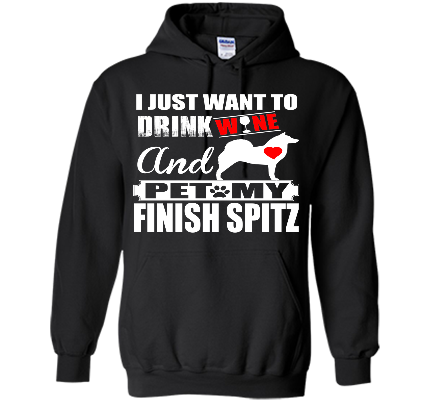 I just want to drink wine and pet my finish spitz T Shirt